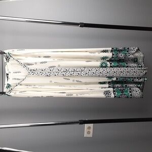 Myesper California White Floral Elastic Waist Palazzo Pants